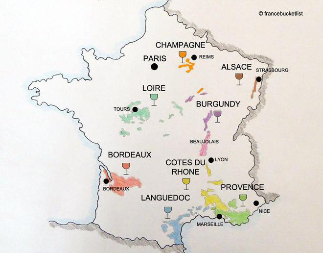 法邦葡萄酒领域最大的六个产区